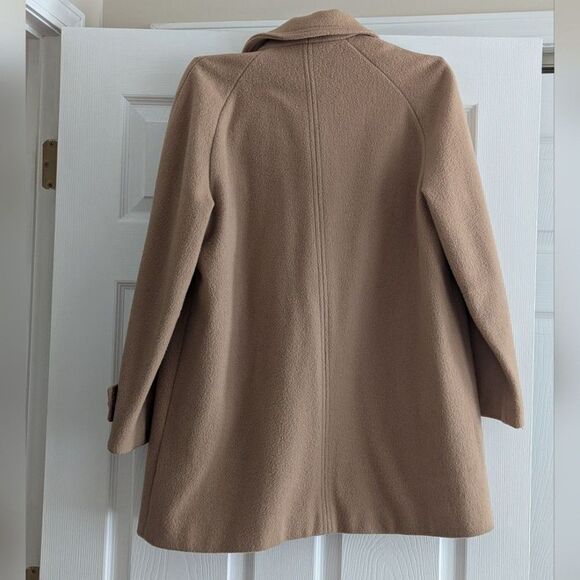 Wellington Fashions Women's Large Tan Wool Vintage Pea Coat Made in USA - Picture 2 of 7